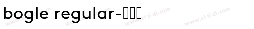 bogle regular字体转换